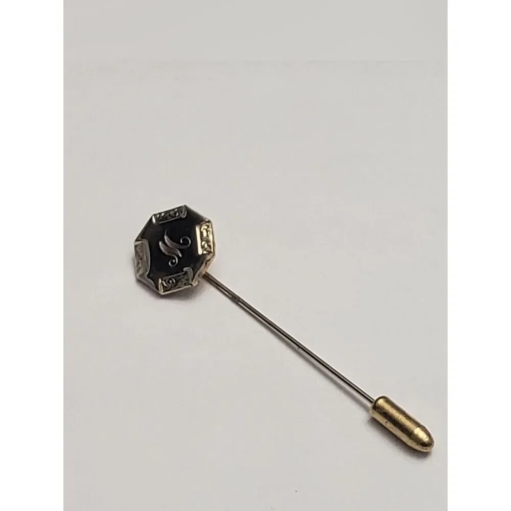 Vintage Goldtone Monogram Stick Pin M
